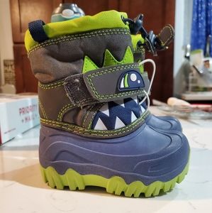 Cat & Jack Thermolite Blue Green Monster Snow Boot